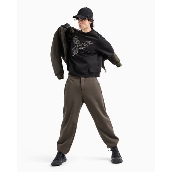 Armani Exchange 6dzmae-zjkbz Sweatshirt Sort L Mand