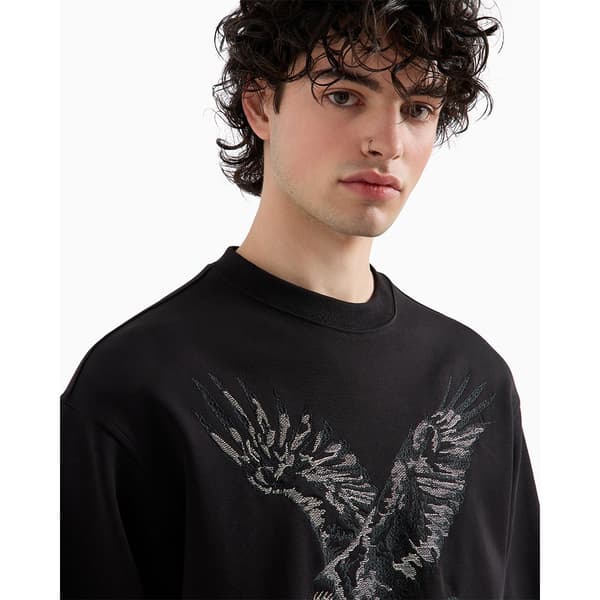 Armani Exchange 6dzmae-zjkbz Sweatshirt Sort L Mand