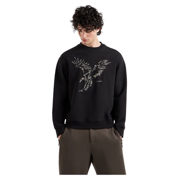 Armani Exchange 6dzmae-zjkbz Sweatshirt Sort L Mand
