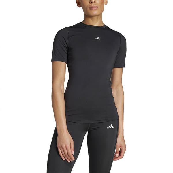 Adidas Techfit Training T-shirt Med Korta ärmar Svart 2XS Kvinna