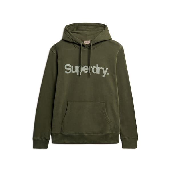 Superdry Core Logo City Loose Huvtröja Grönt M Man
