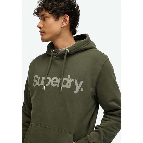 Superdry Core Logo City Loose Huvtröja Grönt M Man