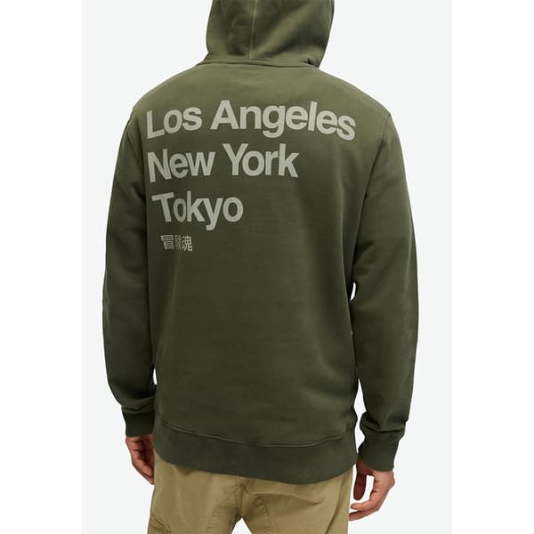 Superdry Core Logo City Loose Huvtröja Grönt M Man