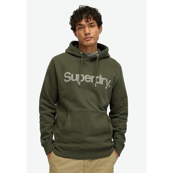 Superdry Core Logo City Loose Huvtröja Grönt M Man
