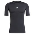 Miniatyrbillede 3 af 6: Adidas Techfit 3 Stripes T-shirt Med Korte ærmer Sort 2XL Mand