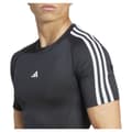 Miniatyrbillede 5 af 6: Adidas Techfit 3 Stripes T-shirt Med Korte ærmer Sort 2XL Mand
