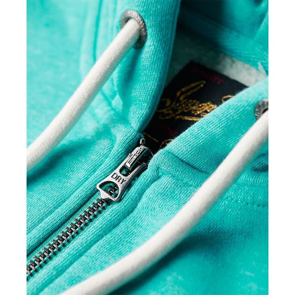 Superdry Super Athletic Graphic Sweatshirt Med Dragkedja Grönt S Kvinna