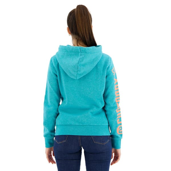 Superdry Super Athletic Graphic Sweatshirt Med Dragkedja Grönt S Kvinna