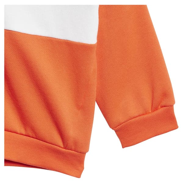 Adidas Tiberio 3 Stripes Colorblock Fleece Joggingsæt Til Spædbørn Orange 12-24 Months Dreng