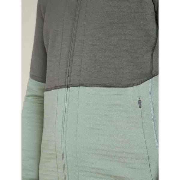 Icebreaker Merino 400 Realfleece Descender Kokovetoketjullinen Collegepaita  M Mies