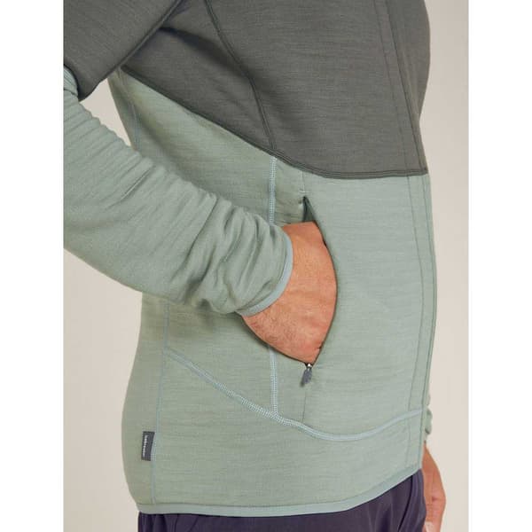 Icebreaker Merino 400 Realfleece Descender Kokovetoketjullinen Collegepaita  M Mies