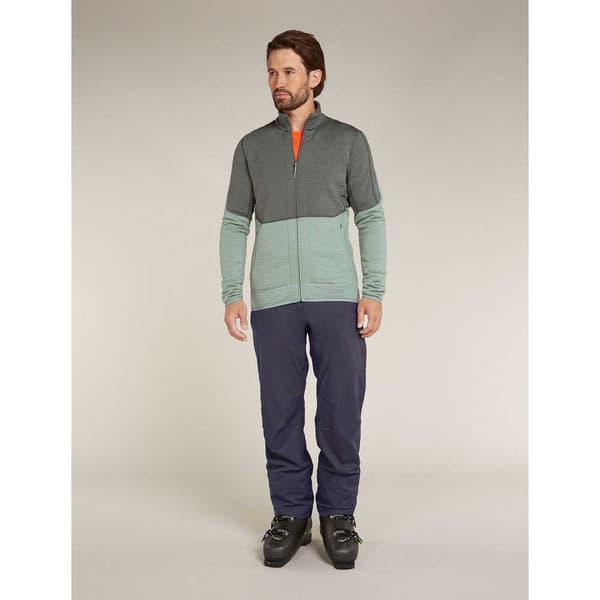 Icebreaker Merino 400 Realfleece Descender Kokovetoketjullinen Collegepaita  M Mies