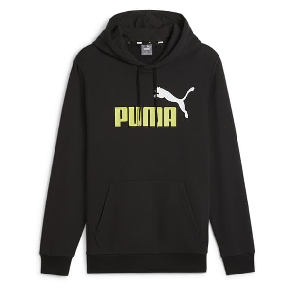 Puma Ess+ 2 Col Big Logo Tröja Med Huva Svart S Man