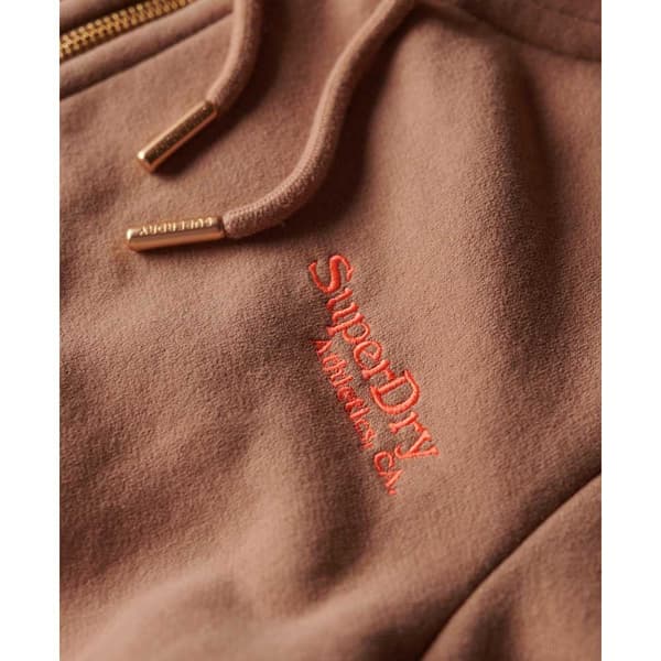 Superdry Essential Logo Sweatshirt Med Lynlås Beige 2XS Kvinde