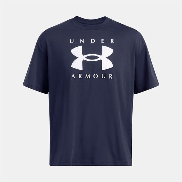 Under Armour Heavyweight Oversized Branded T-shirt Med Korta ärmar Blå XL Man