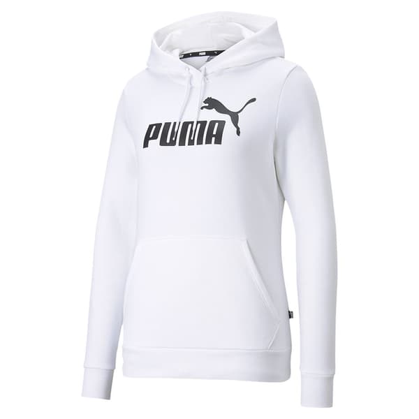 Puma Essential Logo Tröja Med Huva Vit XL Kvinna