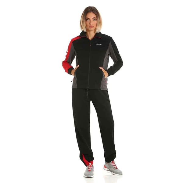 Slam Deck Zip Sweat Kokovetoketjullinen Collegepaita Musta XS Nainen