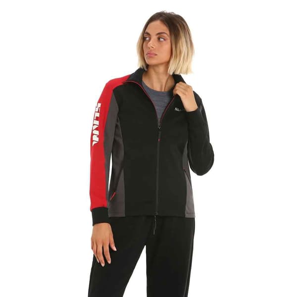 Slam Deck Zip Sweat Kokovetoketjullinen Collegepaita Musta XS Nainen