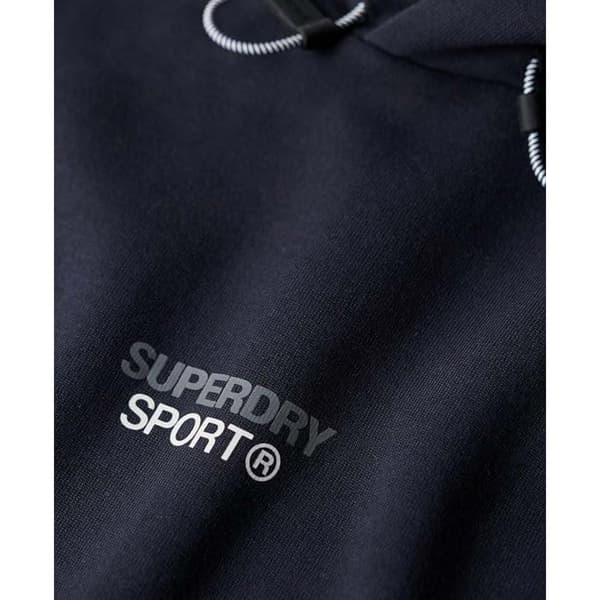 Superdry Sport Tech Logo Loose Tröja Med Huva Blå 2XL Man