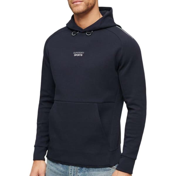 Superdry Sport Tech Logo Loose Tröja Med Huva Blå 2XL Man