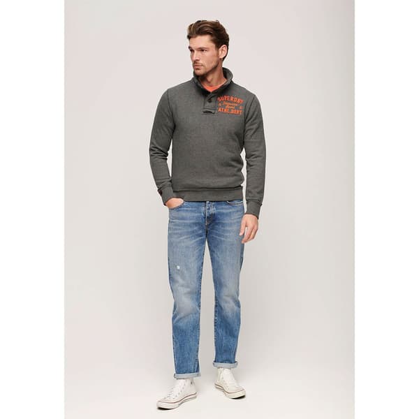 Superdry Vintage Athletic Henley Sweatshirt Grå XL Mand