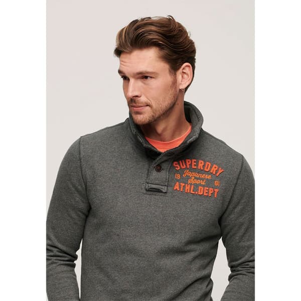 Superdry Vintage Athletic Henley Sweatshirt Grå XL Mand