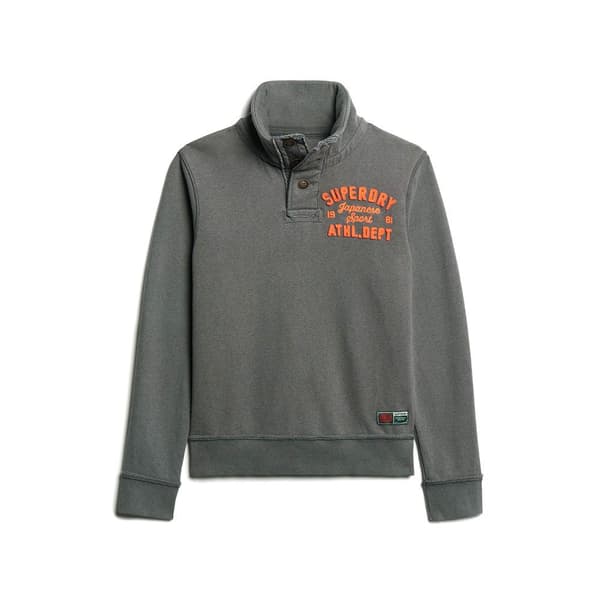 Superdry Vintage Athletic Henley Sweatshirt Grå XL Mand