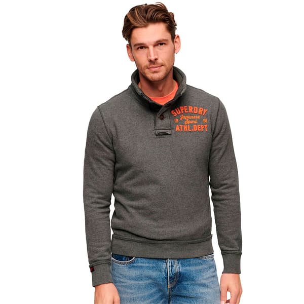 Superdry Vintage Athletic Henley Sweatshirt Grå XL Mand