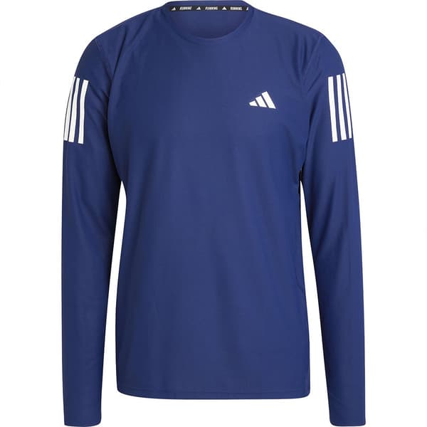 Adidas Own The Run T-shirt Med Lange ærmer Blå S / Regular Mand