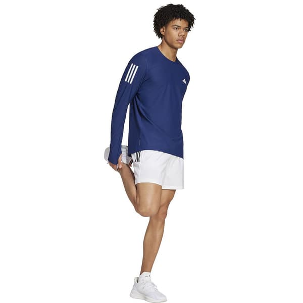 Adidas Own The Run T-shirt Med Lange ærmer Blå S / Regular Mand