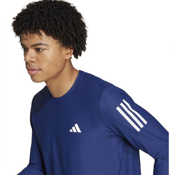 Adidas Own The Run T-shirt Med Lange ærmer Blå S / Regular Mand