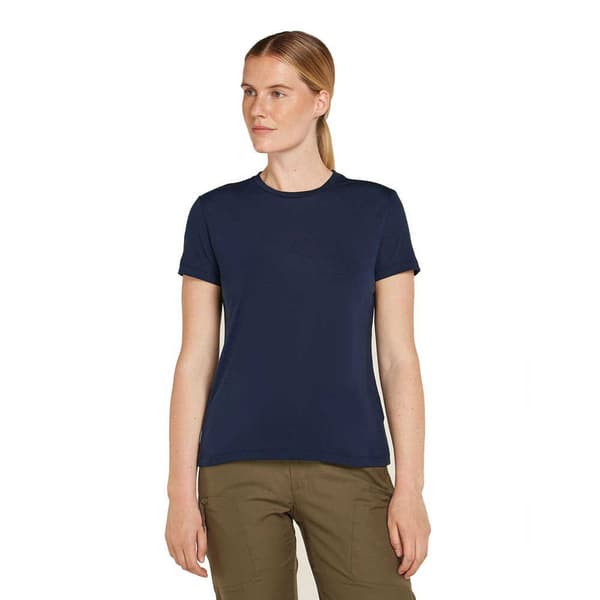Icebreaker Merino Core T-shirt Med Korte ærmer Blå M Kvinde
