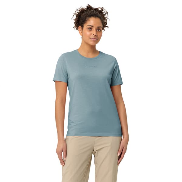 Vaude Logo Ii T-shirt Med Korta ärmar Blå 44 Kvinna