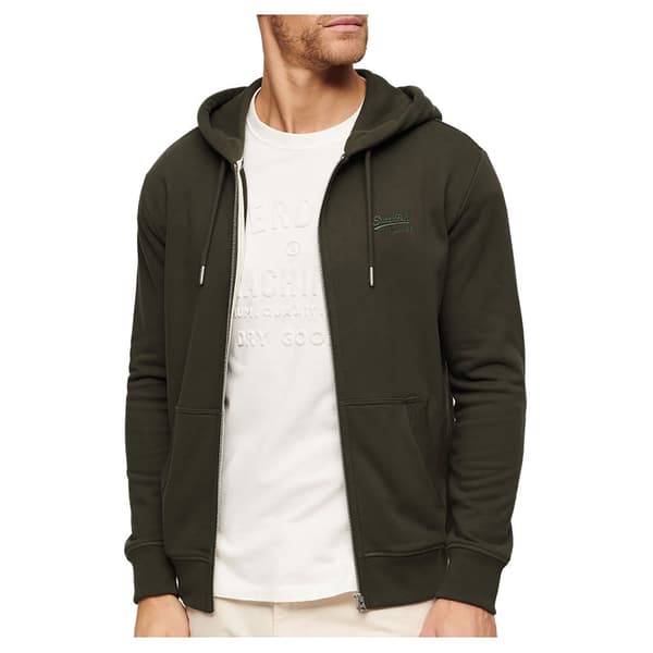 Superdry Essential Logo Ub Sweatshirt Med Dragkedja Grönt 2XL Man