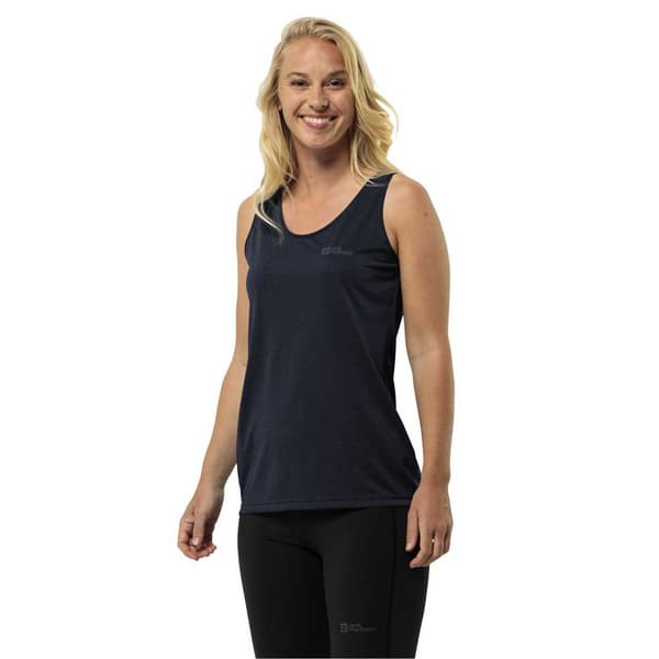 Jack Wolfskin Crosstrail ärmlös T-shirt Blå L Kvinna