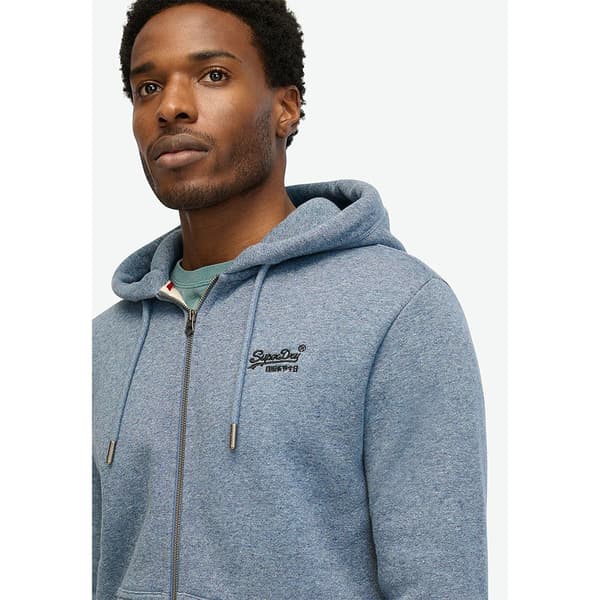 Superdry Essential Logo Sweatshirt Med Dragkedja Blå M Man