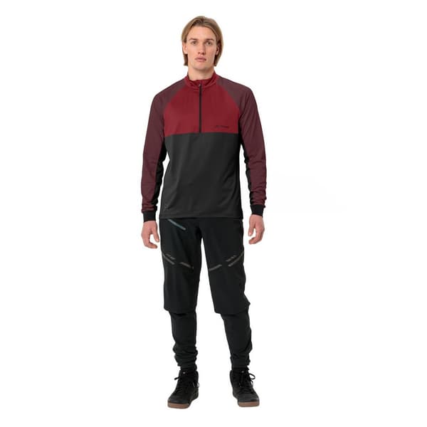 Vaude Bike Qimsa Halv Lynlås Langærmet T-shirt Lilla 2XL Mand