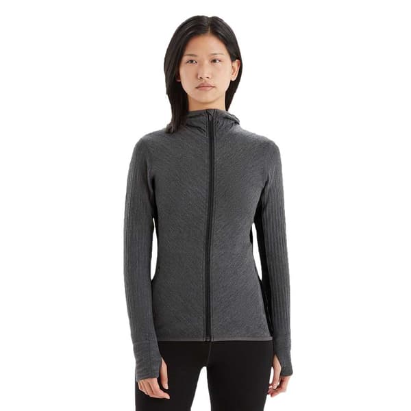 Icebreaker Descender Sweatshirt Med Dragkedja Grå XS Kvinna