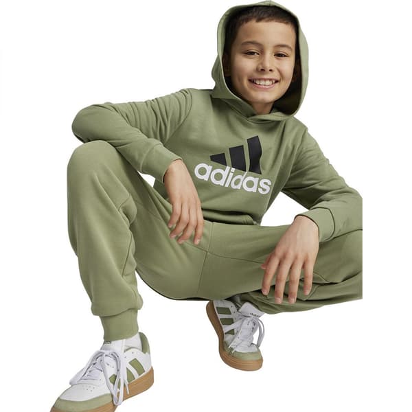Adidas Essentials Two Colored Big Logo Cotton Hættetrøje Grøn 15-16 Years Dreng