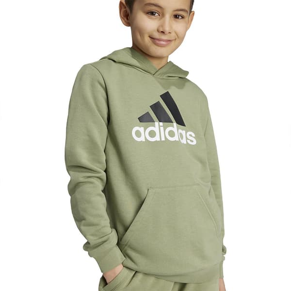 Adidas Essentials Two Colored Big Logo Cotton Hættetrøje Grøn 15-16 Years Dreng