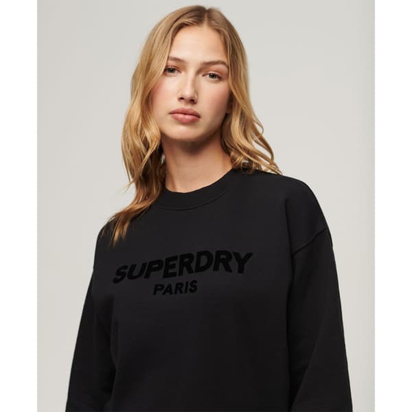 Superdry Sport Luxe Loose Sweatshirt Sort XS Kvinde