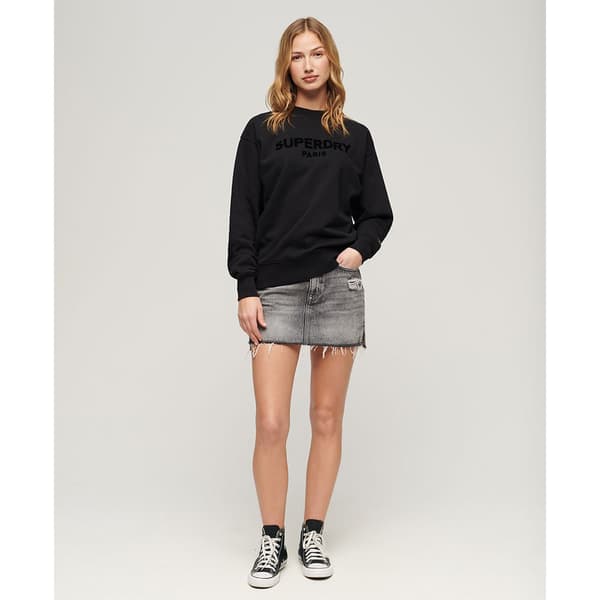 Superdry Sport Luxe Loose Sweatshirt Sort XS Kvinde