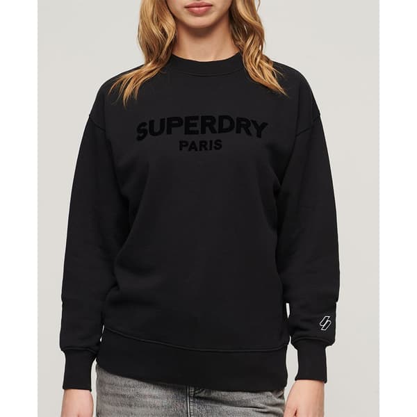 Superdry Sport Luxe Loose Sweatshirt Sort XS Kvinde