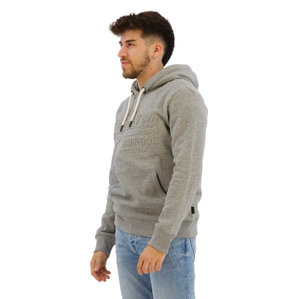 Superdry Embossed Vintage Logo Tröja Med Huva Grå 2XL Man