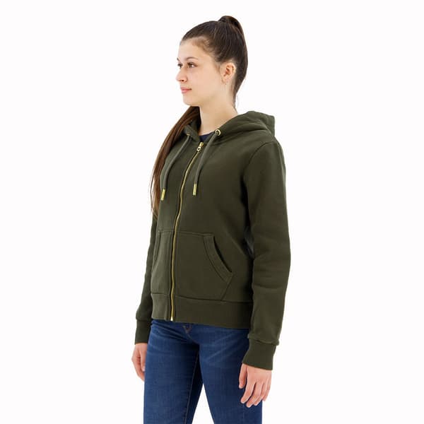 Superdry Tattoo Rhinestone Sweatshirt Med Dragkedja Grönt M Kvinna