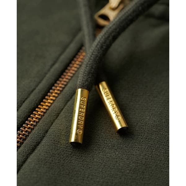 Superdry Tattoo Rhinestone Sweatshirt Med Dragkedja Grönt M Kvinna