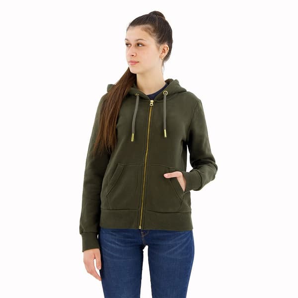 Superdry Tattoo Rhinestone Sweatshirt Med Dragkedja Grönt M Kvinna