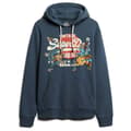 Miniatyrbillede 1 af 3: Superdry Tokyo Vl Graphic Hættetrøje Blå XL Mand