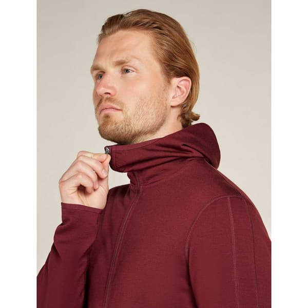 Icebreaker Merino 560 Realfleece Elemental Ii Kokovetoketjullinen Collegepaita Punainen XL Mies