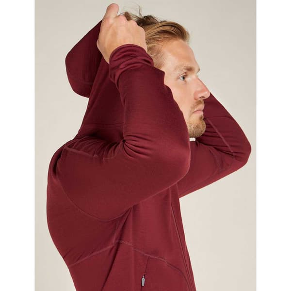 Icebreaker Merino 560 Realfleece Elemental Ii Kokovetoketjullinen Collegepaita Punainen XL Mies